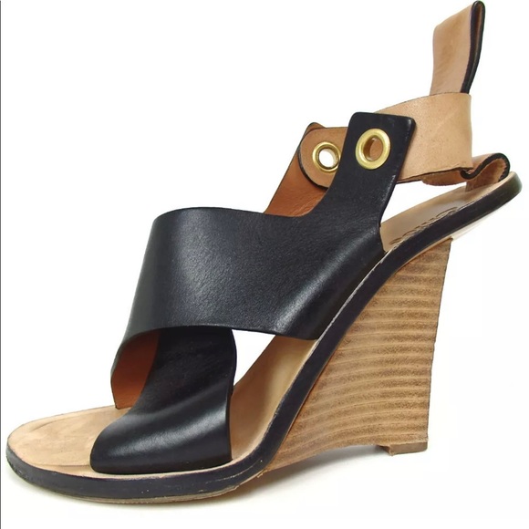 Chloe wedges sandals leather - Picture 3 of 8